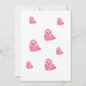 Hey Boo Fun Schattige Eerste Verjaardag Uitnodigin Kaart (Achterkant)