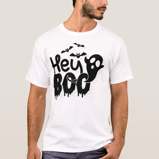Hey Boo Funny Halloween T-shirt (Voorkant)