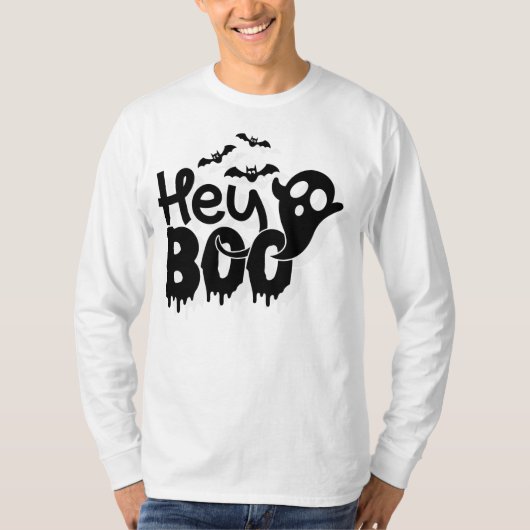 Hey Boo Funny Halloween T-shirt (Voorkant)