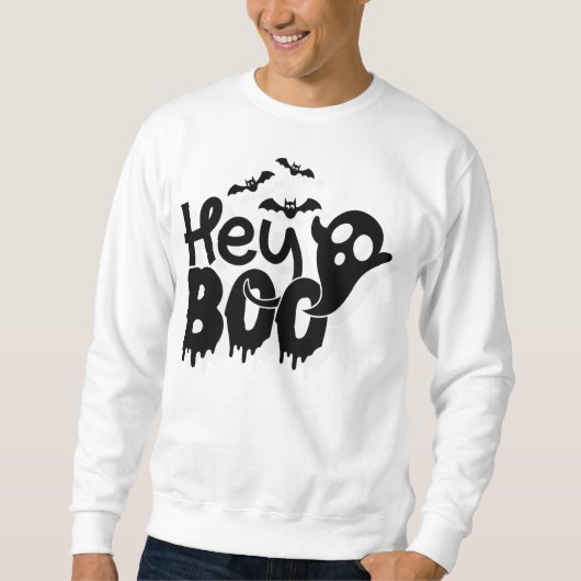 Hey Boo Funny Halloween Trui (Voorkant)
