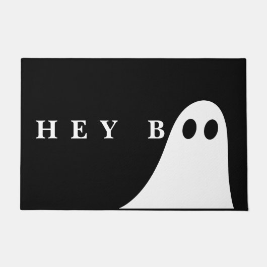 Hey Boo Ghost Halloween door Mat (Voorkant)