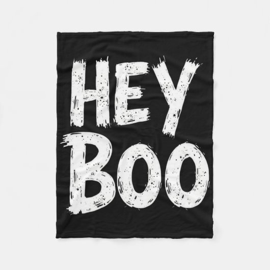 Hey Boo Grappige Halloween Ghost Fleece Deken (Voorkant)