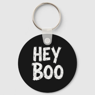 Hey Boo Grappige Halloween Ghost Sleutelhanger