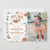 Hey Boo Groovy Halloween Leuke Ghost 5e Verjaardag Kaart (Voorkant)