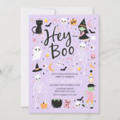Hey Boo Halloween 1er anniversaire Invitation (Devant)