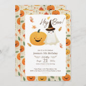 Hey Boo Halloween 5e anniversaire Invitation (Devant / Derrière)