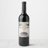 Hey Boo Halloween leuke uitnodiging voor kinderen  Wijn Etiket (Voorkant)