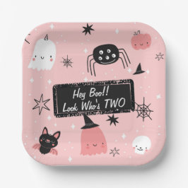 Hey Boo Kijk Wie is Twee Leuke Verjaardag Papier B Papieren Bordje