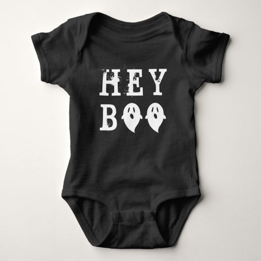 Hey Boo leuke geest Halloween Romper (Voorkant)