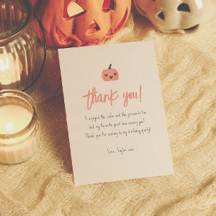 Hey Boo Moderne Halloween Meisje Verjaardag Bedank Bedankkaart