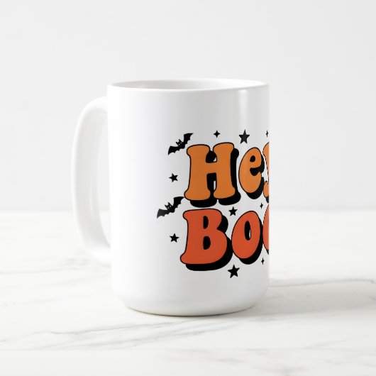 Hey Boo Mug - Cute Halloween Coffee Cup (Devant gauche)