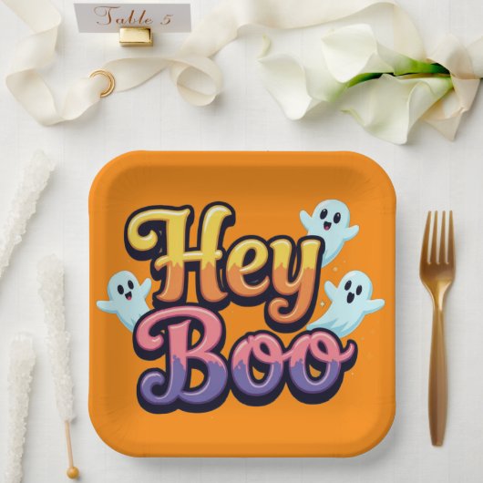 Hey Boo Papieren Bordje (Huwelijk)