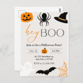 Hey Boo Party Invitation (Devant / Derrière)