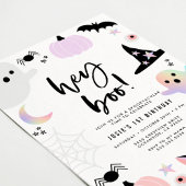 Hey Boo Pastel Halloween Invitation Anniversaire