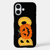 Hey Boo Schattigee Pompoen Typografie Tekenkunst Case-Mate iPhone Case (Achterkant)