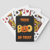 Hey Boo Schattigee Pompoen Typografie Tekenkunst Pokerkaarten (Achterkant)