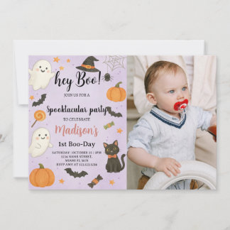 Hey Boo Spooktacular 1er Anniversaire Invitation