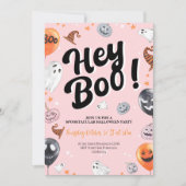 Hey Boo Spooktacular Halloween Party Invitation (Devant)