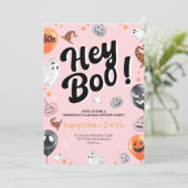 Hey Boo Spooktacular Halloween Party Invitation (Debout devant)