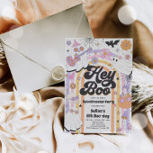 Hey Boo Spooky Halloween Groovy Ghost Kaart