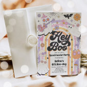 Hey Boo Spooky Halloween Groovy Ghost Kaart