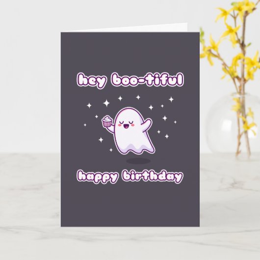 Hey Boo tiful Joyeux Anniversaire Carte de jeu (Fleur jaune)