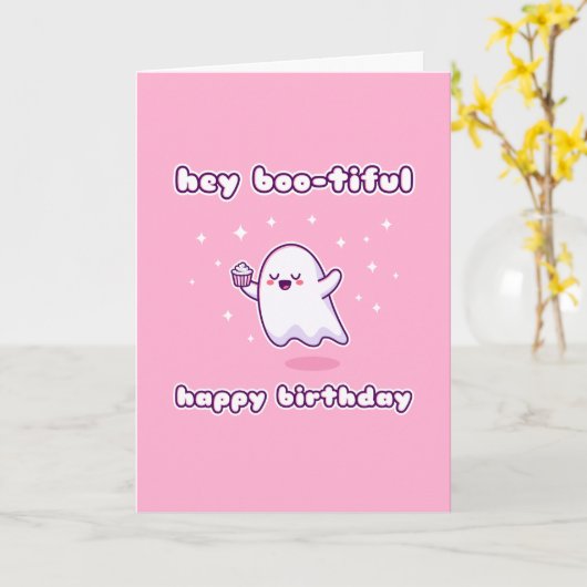 Hey Boo tiful Joyeux Anniversaire Carte de jeu (Fleur jaune)