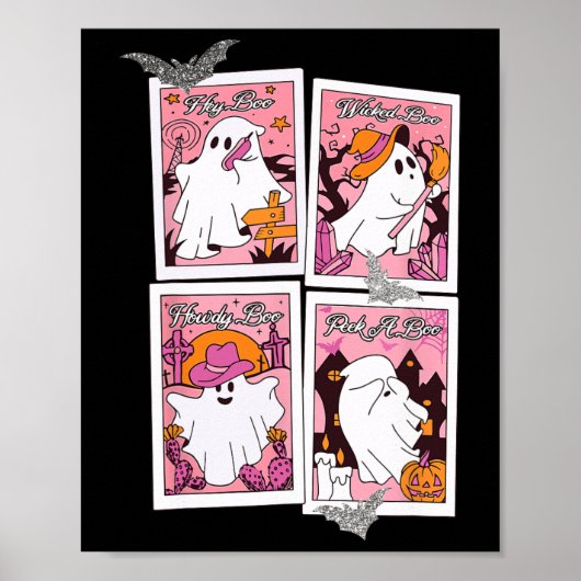 Hey Boo Wicked Boo Howdy Boo Peek A Boo Halloween Poster (Voorkant)