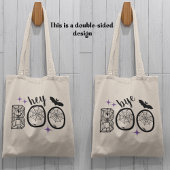 Hey & Bye Boo Halloween Bat en Web Tote Bag