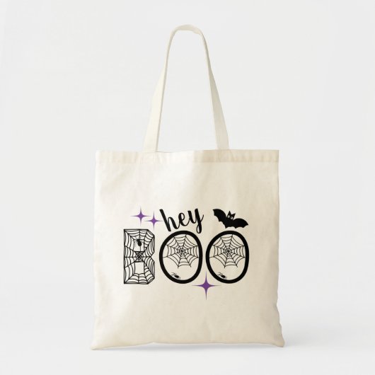 Hey & Bye Boo Halloween Bat en Web Tote Bag (Voorkant)