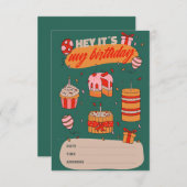 Hey C'est mon anniversaire, Invitation d'anniversa (Devant / Derrière)