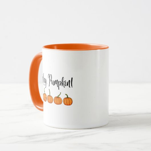 Hey, Citrouille Couleur Combo Mug (Devant gauche)
