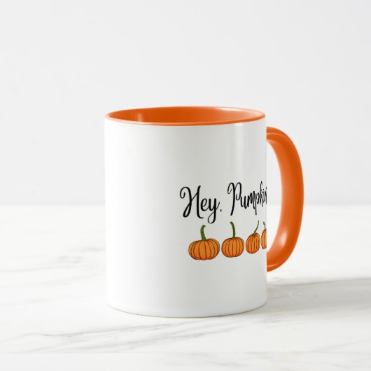 Hey, Citrouille Couleur Combo Mug (Devant droit)