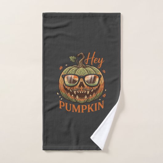 Hey Citrouille Halloween Lanterne Jack Lunettes Mo (Serviette à main)