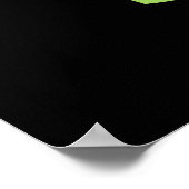 Hey Cu-Tea Funny Boba Tea Pun Dark BG Poster (Hoek)