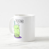 Hey Cu-Tea Funny Boba Tea Pun Koffiemok (Voorkant links)
