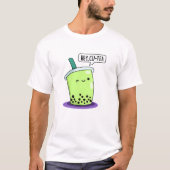 Hey Cu-Tea Funny Boba Tea Pun T-shirt (Voorkant)