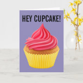 HEY CUPCAKE CARTES D'ANNIVERSAIRE (Fleur jaune)