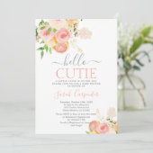 Hey Cutie Citrus Baby shower Invitation fille (Debout devant)