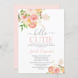 Hey Cutie Citrus Baby shower Invitation fille