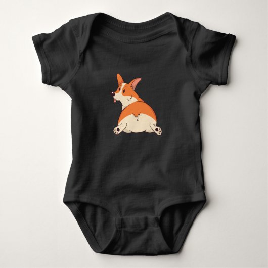 Hey Cutie Comic Corgi Fun Romper (Voorkant)