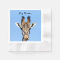 Hey daar grappige foto van de Giraffe met tekst