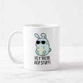 Hey daar Hop Stuff Funny Hot Rabbit Pun Koffiemok (Links)