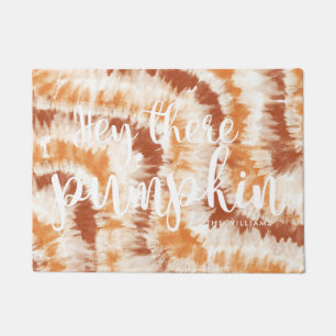 Hey Daar Pumpkin   Autumn Tie Dye Deurmat