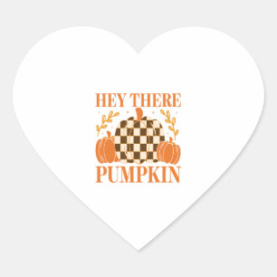 Hey Daar Pumpkin Hart Sticker