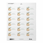 Hey Daar Pumpkin Thanksgiving Gepersonaliseerd Etiket (Full Sheet)