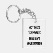 Hey Daar Trainwreck Sleutelhanger (Voorkant Links)