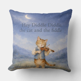 Hey Diddle Diddle Cat and Fiddle Storybook Nursery Kussen