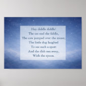 Hey Diddle Diddle Comptine pour Enfants Impression (Devant)