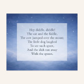 Hey Diddle Diddle Comptine pour Enfants Impression